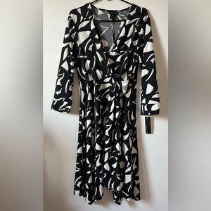 Stella & Julie Abstract Wrap Midi Dress - Size XL